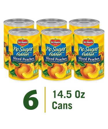 Del Monte No Sugar Added Yellow Cling Sliced Peaches 14.5 oz Can (Pack of 6) | Canned Fruit - Buy Online on GoSupps.com