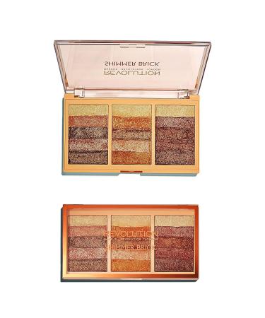 Revolution Shimmer Brick Palette - Iridescent Highlighting & Bronzing for All Skin Tones | International Shipping Available - Buy Online on GoSupps.com