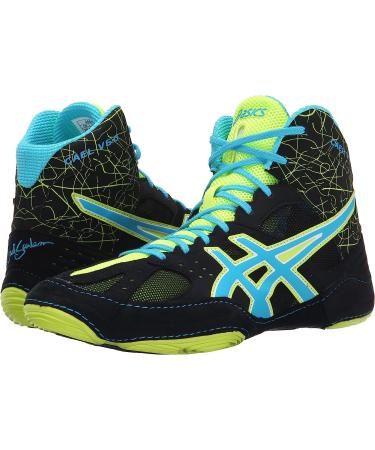 ASICS Men's Cael V6.0 Black/Atomic Blue/Flash Yellow Size 11 - Buy Online on GoSupps.com