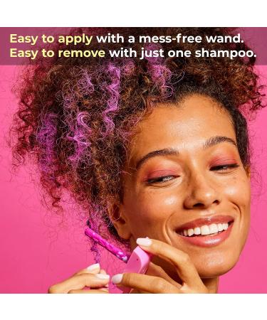 HALLY Shade Stix Pink - Temporary Hair Color for Kids & Adults - One-Day Wash-Out Hair Dye - Washable & Safe - Hair Makeup for Boys & Girls - Buy Online on GoSupps.com