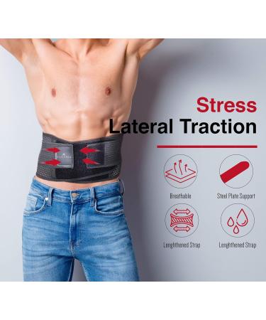 Buy Blackrox Lumbarox Back Bandage for Men & Women - Lumbar Support & Back Belt - Size M Black - Stabilize Your Back Today! - Buy Online on GoSupps.com