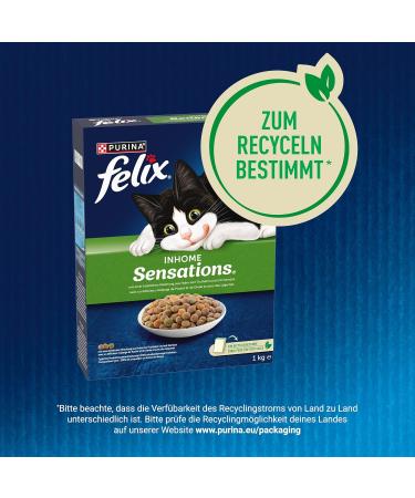 FELIX Inhome Sensations Dry Cat Food with Chicken & Vegetables - 1kg Pack | Premium Nutrition for Domestic Cats - Buy Online on GoSupps.com