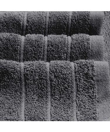 Large 100% Cotton Bath Towels 30x60 Inches - 4 Pack Dark Grey - Quick Dry & Super Absorbent - Buy Online on GoSupps.com