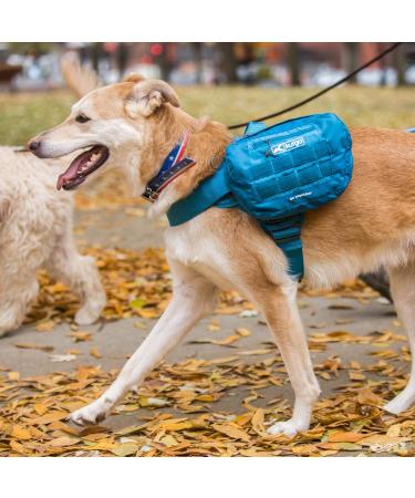 KURGO RSG Saddle Bag for Dogs - Blue 1-Pack | Compatible with RSG Whirls & Belts | Two Zip Pockets for Easy Storage - Buy Online on GoSupps.com