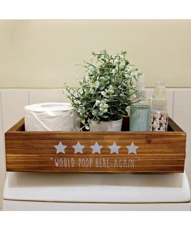 Rustic Decor Box with Funny Saying Design | Farmhouse Toilet Paper Holder & Diaper Organizer - Buy Online on GoSupps.com