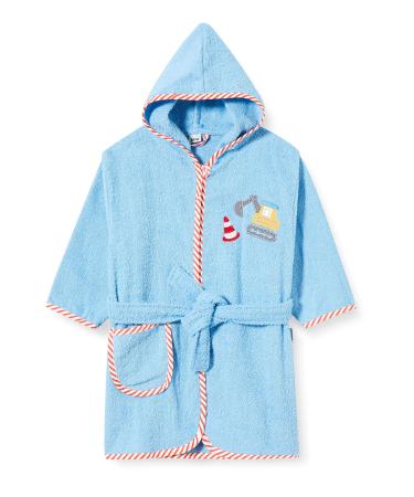 Playshoes Unisex Children's Terry Cloth Bathrobe Dressing Gown 110-116 Excavator