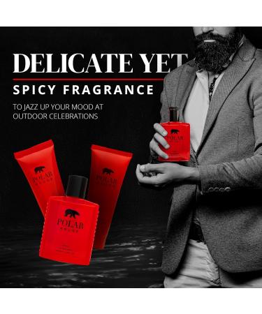 Mens Cologne Gift Set - INSPIRED by PL'S RED Cologne For Men - Ginger Clary Sage Rich Woods - Perfume After Shave Shower Gel - (3.4 fl oz / 100 ml each) - Buy Online on GoSupps.com