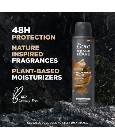 Dove Men+Care Antiperspirant Dry Spray Deodorant Sandalwood & Orange 48hr Protection 3.8oz - Buy Online on GoSupps.com
