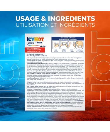 Icy Hot Medicated XL Pain Patch Large Patches for Temporary Arthritis Lumbago Backache and Muscle Pain Relief Menthol 5% 3 Count - Buy Online on GoSupps.com
