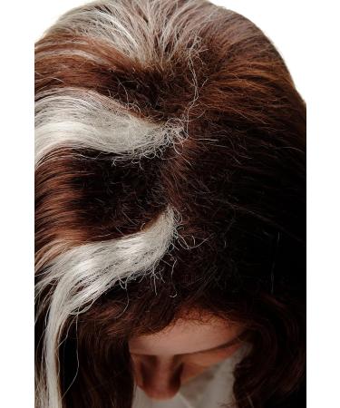 Buy Wig Me Up GFW2469-33 | Extravagant Women's Wavy Shoulder Length Wig in Mahogany Brown & White Blonde | 40 cm Middle Parting | International Shipping - Buy Online on GoSupps.com
