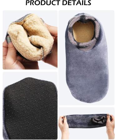 Geyoga 3 Pairs Winter Non-Slip Thermal Socks for Men - Black, Navy Blue, Dark Grey - Buy Online on GoSupps.com