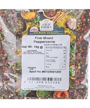 Old India Five Mixed Peppercorns 1kg - Premium Blend (Pack of 1) - Buy Online on GoSupps.com