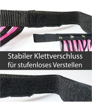 Fly Mask with Fringe & Velcro for Horses | Premium Fly Hood for Shetland Pony & Warmblood - Black Pink - Buy Online on GoSupps.com