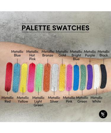 Metallic Alcohol Airbrush Paints - Skin Safe Quick Dry Waterproof Liquid Makeup for Bodypainting & FX - 2 fl oz Metallic Light Green - Buy Online on GoSupps.com