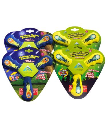 Comet and Meteor Boomerang 4 Pack - Comes with Two Outdoor Meteor Boomerangs and Two Indoor Comet Boomerangs - Buy Online on GoSupps.com