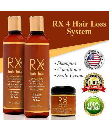 RX 4 Hair Loss Conditioner for Thinning Hair | DHT Blocker with Biotin | Organic Formula for Hair Regrowth | Doctor Recommended - Lemongrass - Buy Online on GoSupps.com