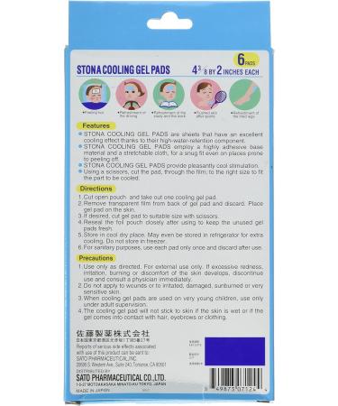 Stona Cooling Gel Pads 6 Count - Instant Relief for Hot Days - Buy Online on GoSupps.com