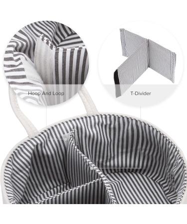 Hinwar Baby Diaper Caddy | Portable Newborn Organizer & Shopping Bag | Cotton Rope Basket for Diapers & Cloths | Perfect Infant Shower Gift (1 Pack) - International Shipping Available - Buy Online on GoSupps.com