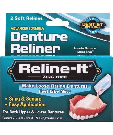 Advanced Denture Reliner Kit for Upper & Lower Dentures - Easy Application, 2 Soft Relines - Buy Online on GoSupps.com