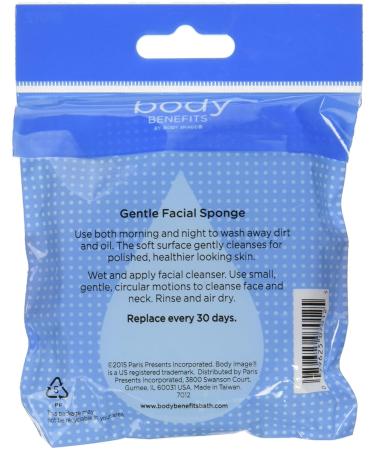 Body Benefits Gentle Exfoliating Facial Scrub Sponge - Pack of 6 | Improved Facial Cleansing & Healthier Look - Buy Online on GoSupps.com