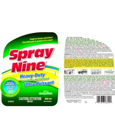 Spray Nine Heavy-Duty Cleaner/Disinfectant 650ml Bottle 650 ml (Pack of 1) - Buy Online on GoSupps.com