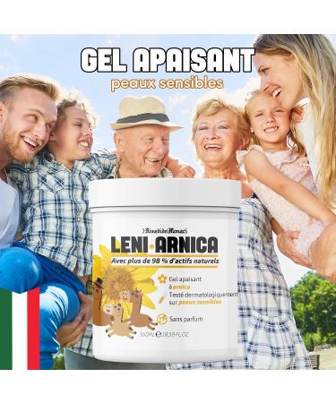 Gel Arnica Montana 98% 550ml | LeniArnica Soulagement Musculaire Naturel pour Peaux Sensibles | Sans Parfum Hypoallerg nique Absorption Rapide | Made in Ital - Buy Online on GoSupps.com