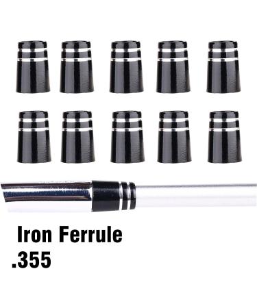 Sword & Shield Sports 10Pcs Black Golf Ferrule .355 for Taper Tip Iron Wedge - Bright Silver Finish - Buy Online on GoSupps.com