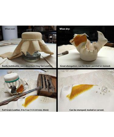 Veg Tan Leather Pieces 3-4 Sq Feet 1 LB - Full Grain for Crafts & Workshop - Buy Online on GoSupps.com