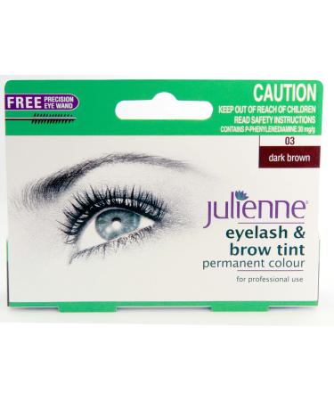 Julienne Eyelash and Eyebrow Permanent Dark Brown 03 Colour Tint 15ml