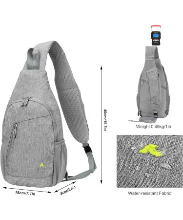 NEVO RHINO Crossbody Sling Bag 2022-Upgrade Light Grey1 - Casual Travel Hiking Chest Bag for Men Women - Buy Online on GoSupps.com