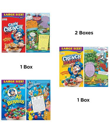 Cap'n Crunch Cereal Variety Pack - 3 Flavors, Large Size Boxes (4 Pack) - Buy Online on GoSupps.com