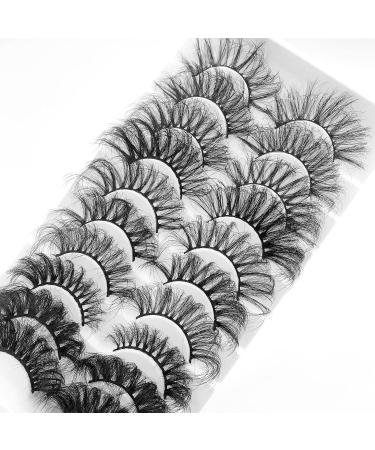 10 Styles IFLOVEDEKD 25mm Dramatic Fake Mink Fluffy Lashes - 10 Pairs - Buy Online on GoSupps.com