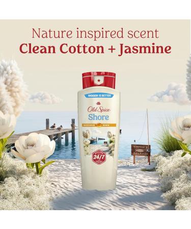 Old Spice Cleansing Body Wash for Men 24/7 Shower Fresh with Lasting Scent Moisturize & Renew Gentle on Skin Vitamin B3 Shore with Clean Cotton & Jasmine Scent 18 oz - Buy Online on GoSupps.com