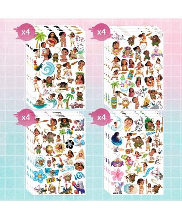 Girls Moana Temporary Tattoos - Kid's Party Favors & School Rewards | Fake Art Craft for Boys & Girls | Birthday Gifts & Water Bottle Decor - Buy Online on GoSupps.com