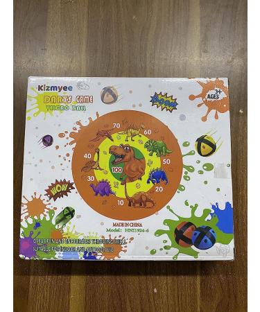 Kizmyee 26'' Dinosaur Themed Dart Board Set for Kids - Double Sided with Sticky Balls and Darts - Indoor/Outdoor Party Games Toy for 3-12 Years Old - Buy Online on GoSupps.com