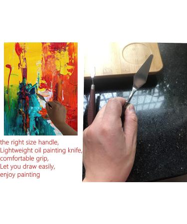 5PCS Stainless Steel Painting Knives Set for Oil, Acrylic Canvas Mixing - Buy Online on GoSupps.com