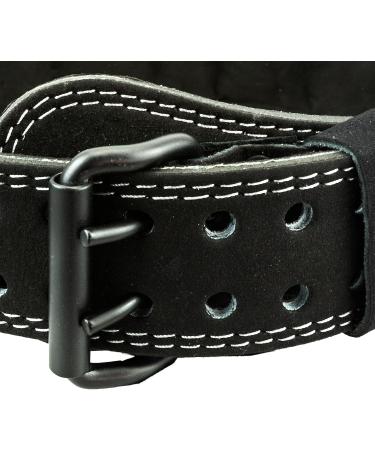 C.P. Sports Leather Weight Lifting Belt | Standard & Extra Wide | Unisex | Ideal for Bodybuilding & Strength Training | XXL 115-150 cm | Black - Buy Online on GoSupps.com