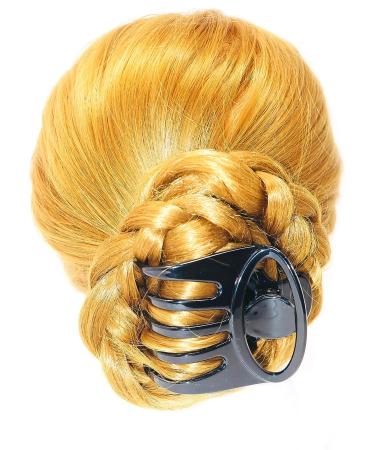 Parcelona French Curvy Oval Paw Black Cellulose Acetate Hair Claw Clip for Women and Girls - Black - Buy Online on GoSupps.com