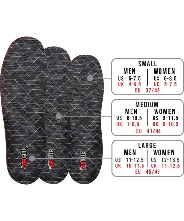JobSite Heavy Duty Boot Support Insole - Large Men 11-12 1/2, Women 12+ | Orthotic Cushion Inserts - Buy Online on GoSupps.com