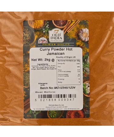 Old India Hot Jamaican Curry Powder 2kg - Spicy Blend for Authentic Flavors (Pack of 1) - Buy Online on GoSupps.com