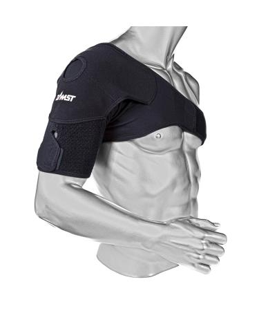 Zamst Shoulder Wrap Sports Shoulder Brace With Dynamic Stabilization For Shoulder Injuries-for Football Volleyball Tennis Pickleball Golf Ice Hockey-Black Medium Black