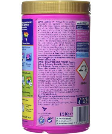 Vanish Gold Oxi Action Colour Safe Powder Fabric Stain Remover 1.5kg - Buy Online on GoSupps.com