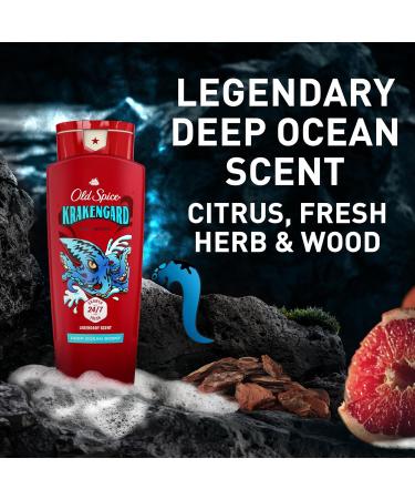 Old Spice Cleansing Body Wash for Men, 3X Defense, 24/7 Shower Fresh with Lasting Scent, 2-in-1 Body & Face Wash, Krakengard with Deep Ocean Scent, 24 oz (Pack of 4) Krakengard 24 Fl Oz (Pack of 4) - Buy Online on GoSupps.com