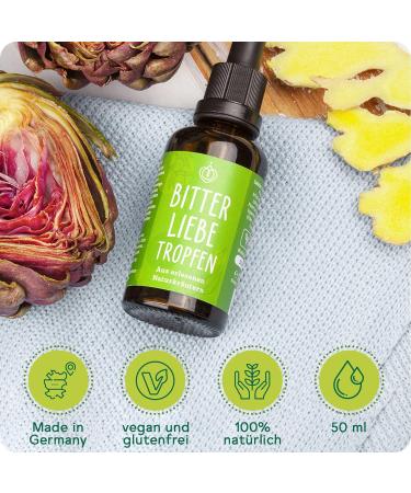 Bitter-Liebe Original Bitter Fabrics 50ml - High-Dose Bitter Drops by Hildegard von Bingen - Made in Germany - Shop Internationally! - Buy Online on GoSupps.com