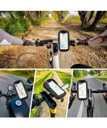 Waterproof 360 Rotatable Bicycle Phone Holder | Outdoor Handlebar Bracket for 7 Smartphones & GPS - Black - Buy Online on GoSupps.com