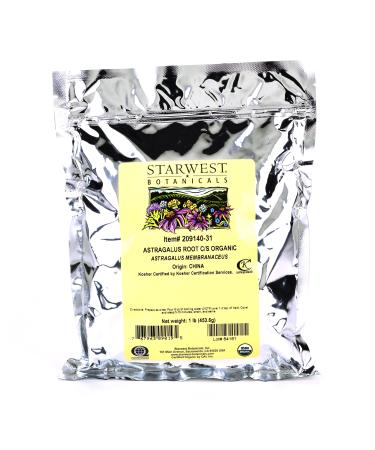 Starwest Botanicals Organic Astragalus Root C/S 1 lb (453.6 g) - Buy Online on GoSupps.com