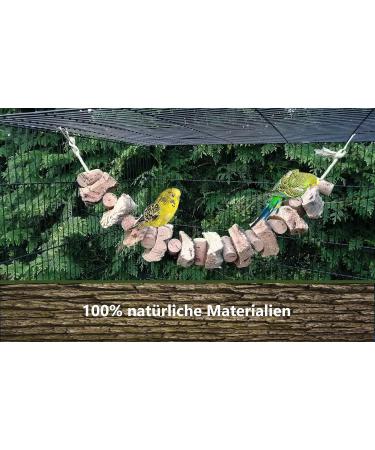 Premium Bird Swing Chew Rope with Cork & Cork Bark - 60 cm for Budgies Parrots & Cockatiels - Ideal Bird Toys for Interactive Play - Buy Online on GoSupps.com