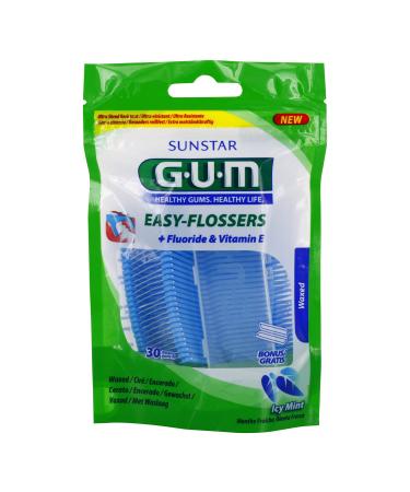 GUM Easy Flosser dental floss with holder 30 pieces DOUBLE PACK (2x 30 pieces)