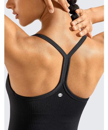 CRZ YOGA Women's Lightweight Racerback Sports Tank Top - Black Sleeveless Yoga Shirt for Summer Fitness (Size 38-40) - Buy Online on GoSupps.com