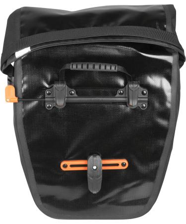 Ibera 30L Waterproof Bike Panniers (Pair) - PakRak Clip-On Quick-Release Saddle Bags with Rain Cover - Fits Most Bicycle Racks - Black - Buy Online on GoSupps.com